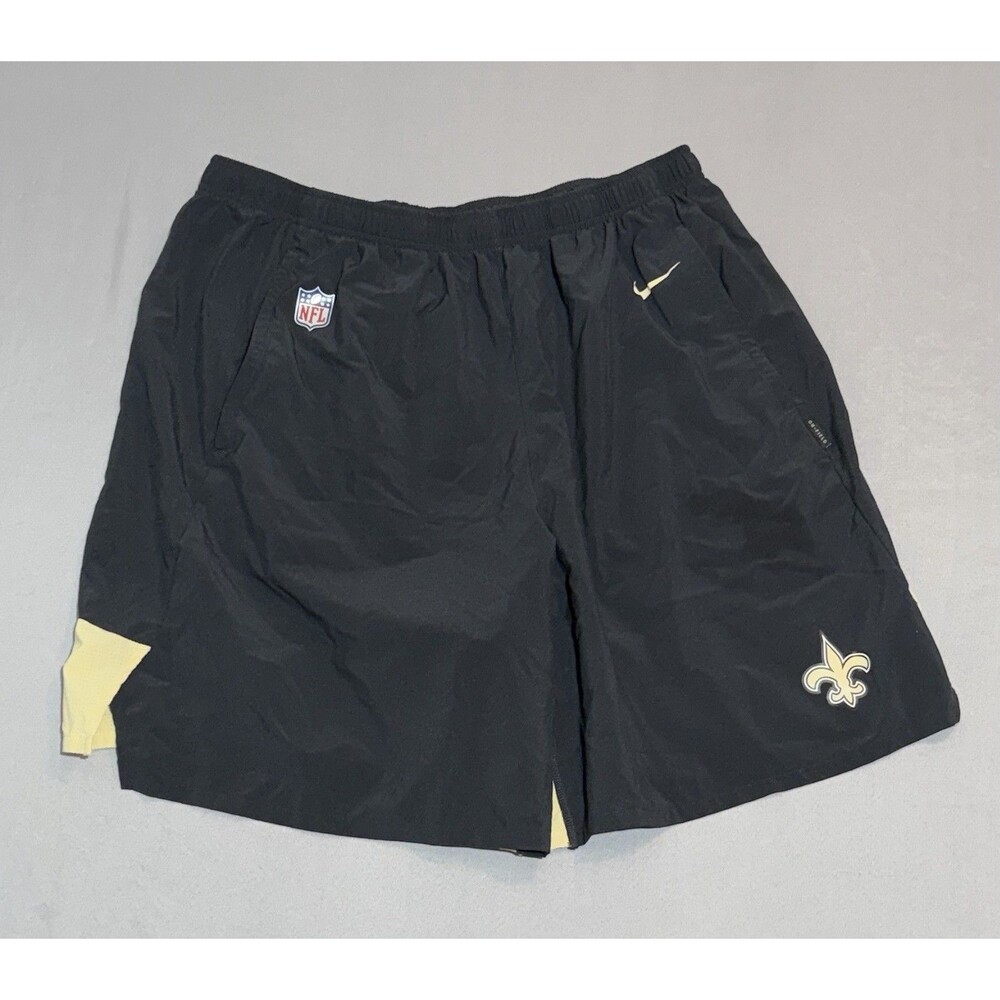 New Orleans Saints Shorts Mens 3XL Black NFL Football Nike Dri-FIT On Field
